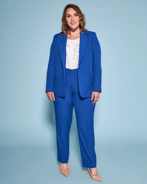 Blazer monopetto in cady tinta unita ROYAL BLUE