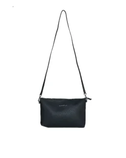 Borsa a tracolla Easy smart in ecopelle a grana con logo sul davanti N