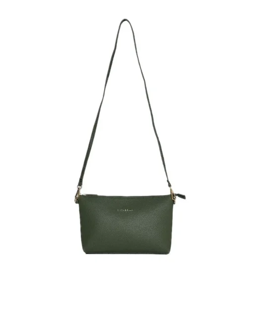 Borsa a tracolla Easy smart in ecopelle a grana con logo sul davanti V
