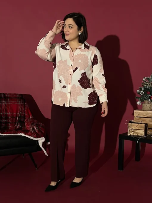 Camicia fantasia floreale SALE ROSA