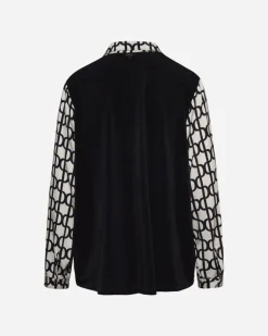 Camicia fantasia geometrica BIANCO