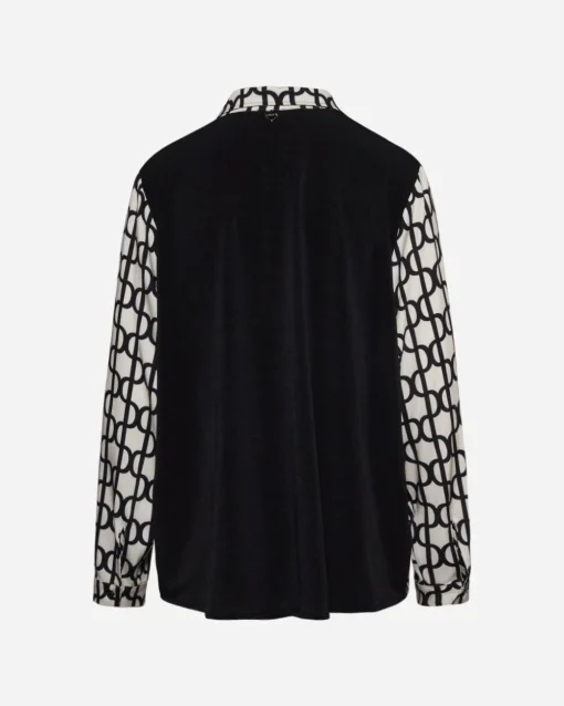 Camicia fantasia geometrica BIANCO
