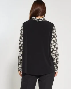 Camicia fantasia geometrica BIANCO