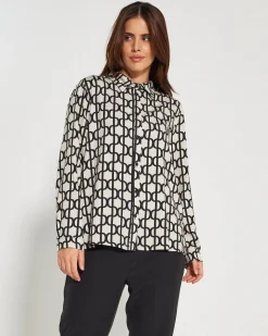 Camicia fantasia geometrica BIANCO