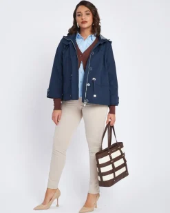 Cardigan a scollo a V con bottoni e tasche CACAO