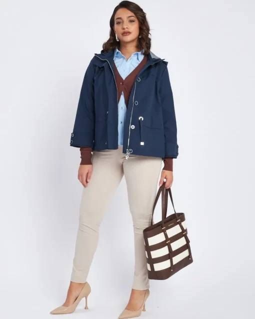 Cardigan a scollo a V con bottoni e tasche CACAO