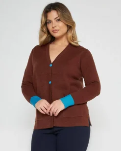 Cardigan con bottoni CACAO