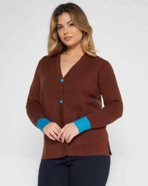 Cardigan con bottoni CACAO