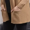 Cardigan sciallato con tasche CAMMELLO