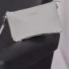 Clutch Ecopelle Grigio Perla con Cinturino Removibile