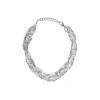 Collana corta con anelli cromati silver SILVER