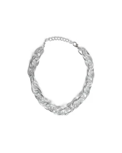 Collana corta con anelli cromati silver SILVER
