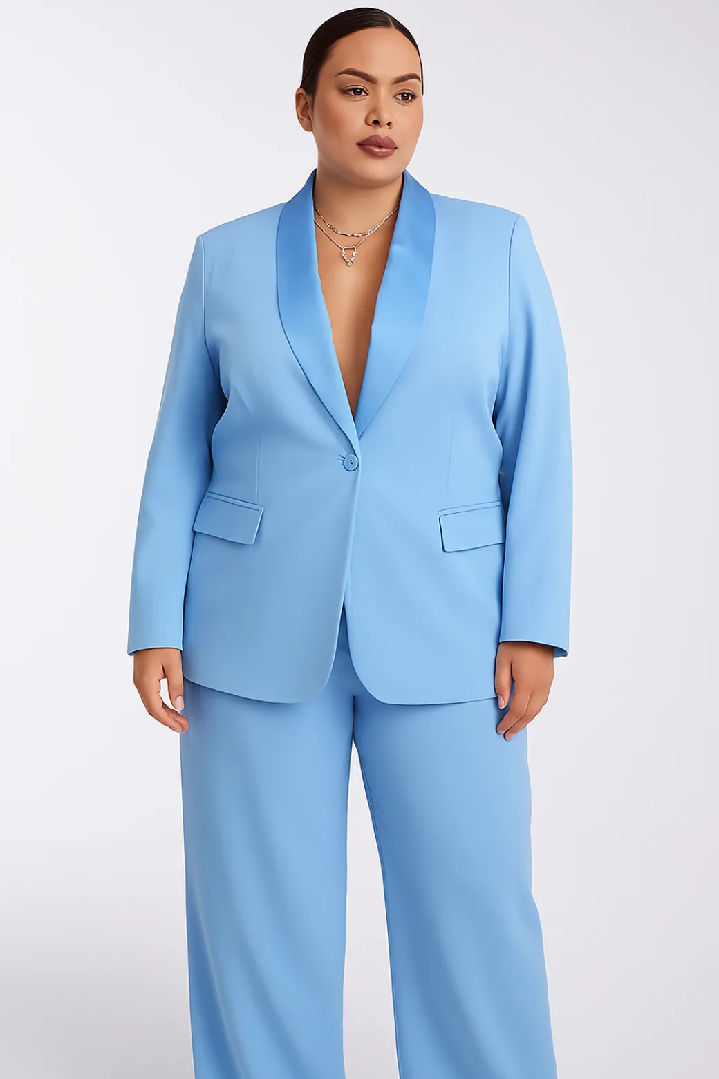 Completo giacca e pantalone con bustino elastico in 5 colori