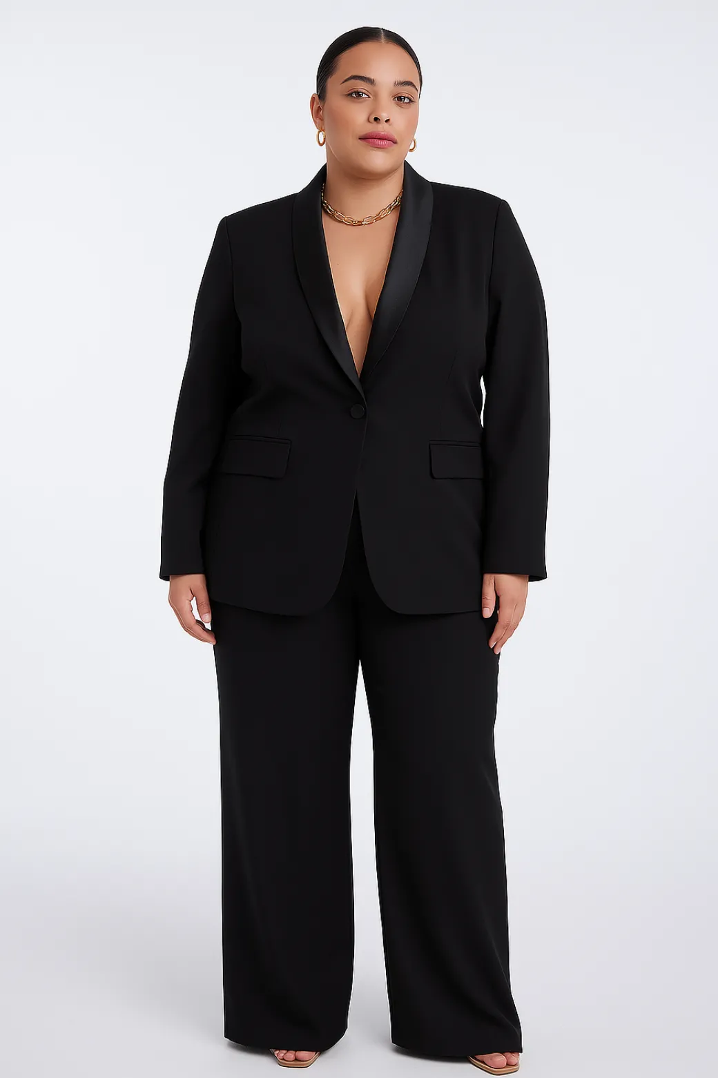 Completo giacca e pantalone con bustino elastico in 5 colori