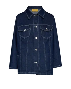 Giacca di jeans con tagli e tasche a friso DENIM