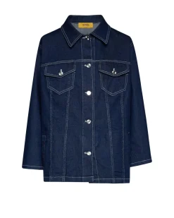 Giacca di jeans con tagli e tasche a friso DENIM