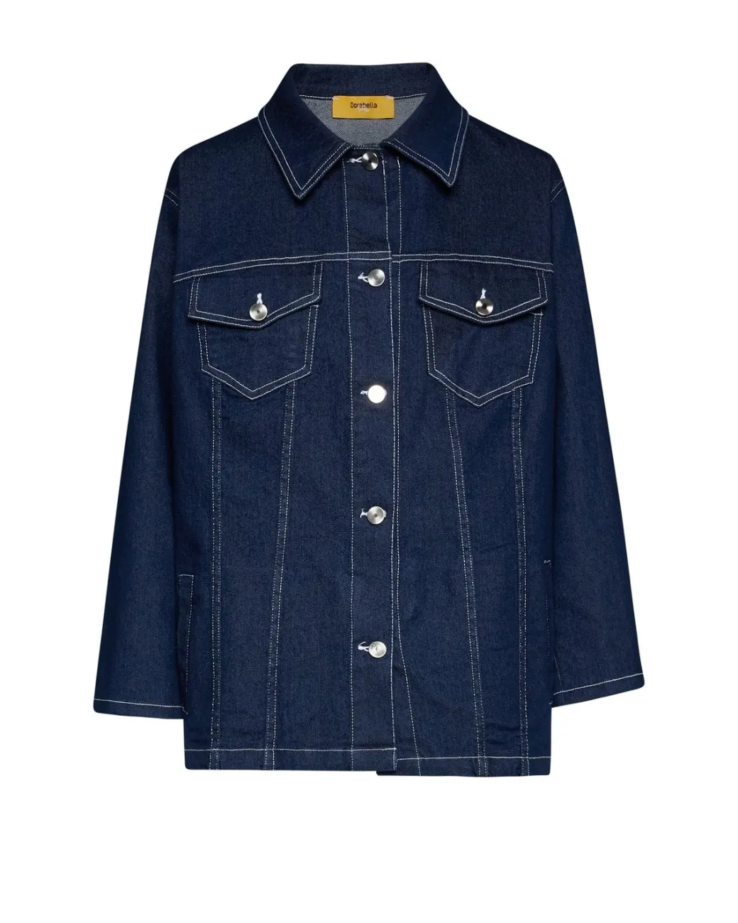 Giacca di jeans con tagli e tasche a friso DENIM