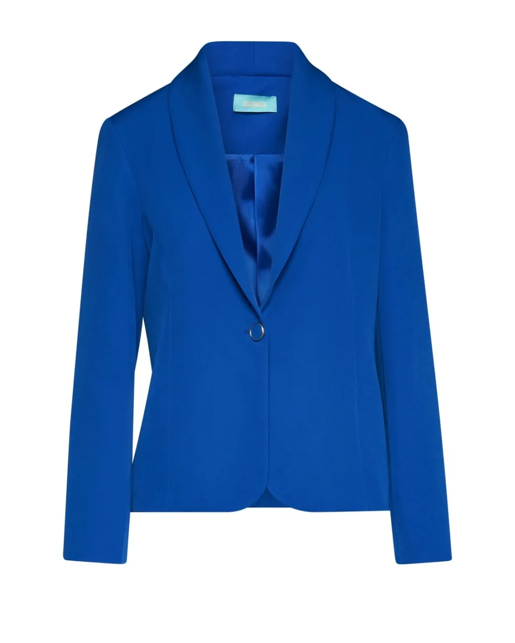 Giacca monopetto con fianchetti e collo sciallato ROYAL BLUE