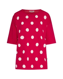 Maglia a pois in viscosa MAGENTA