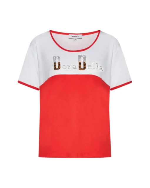 Maglia bi-color in viscosa ARANCIO