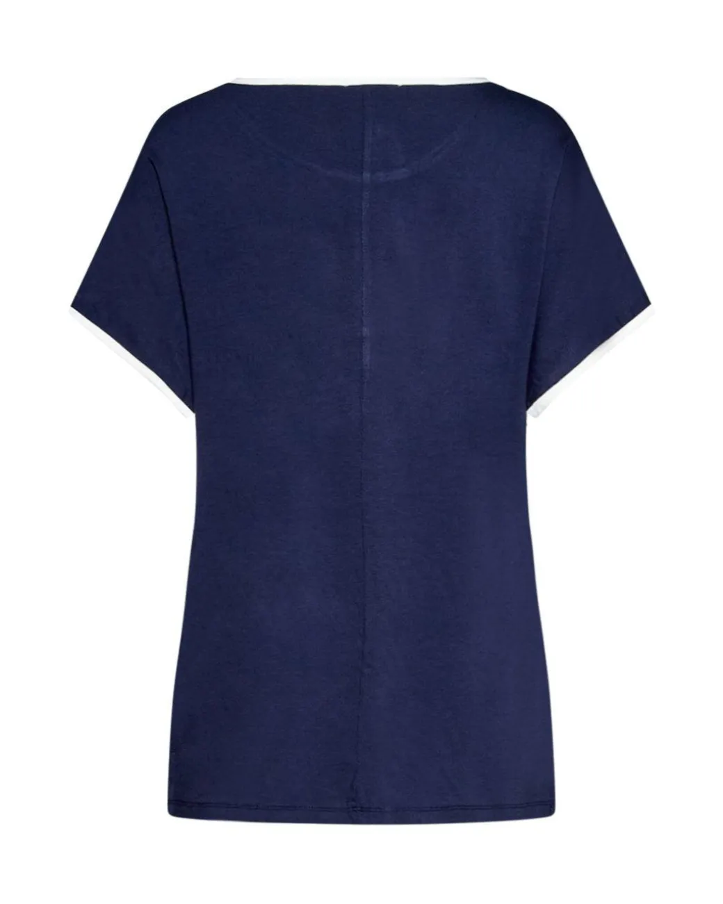 Maglia bicolore con paillettes BLUE NAVY