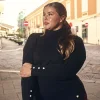 Maglia collo alto e dettaglio bottoni NERO