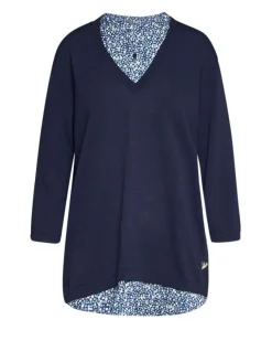 Maglia con camicia Blu