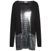 Maglia con inserti in lurex NERO-ARGENTO