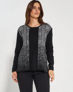 Maglia finto twin set BLACK