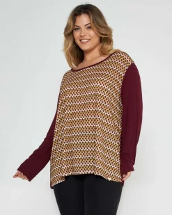 Maglia in fantasia BORDEAUX