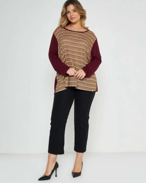 Maglia in fantasia BORDEAUX