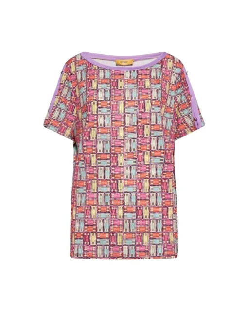 Maglia in fantasia con dettaglio bottoncini CIPOLLA