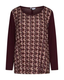 Maglia in fantasia geometrica BORDEAUX