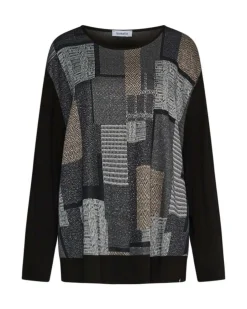 Maglia in fantasia NERO-GRIGIO