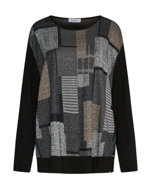 Maglia in fantasia NERO-GRIGIO