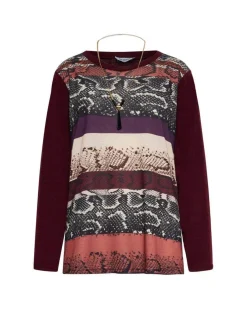 Maglia in fantasia pitonata BORDEAUX