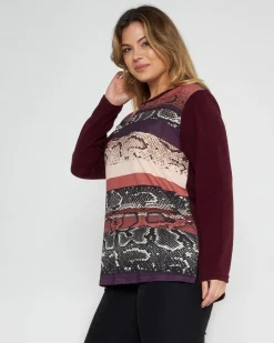Maglia in fantasia pitonata BORDEAUX