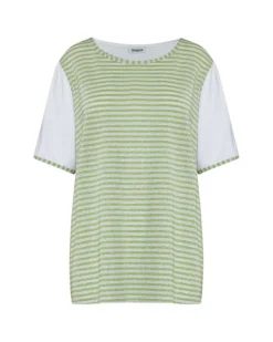 Maglia in fantasia righe PANNA-LIME