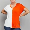 Maglia kimono bicolore ORANGE