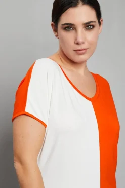 Maglia kimono bicolore ORANGE