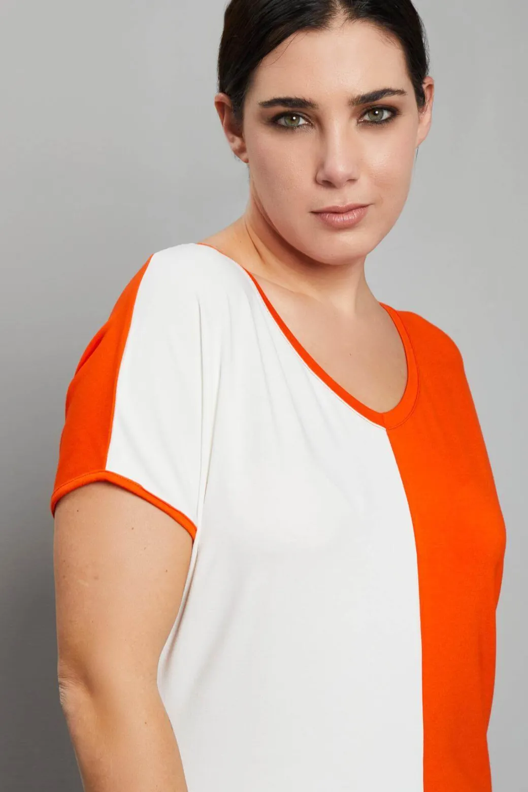 Maglia kimono bicolore ORANGE