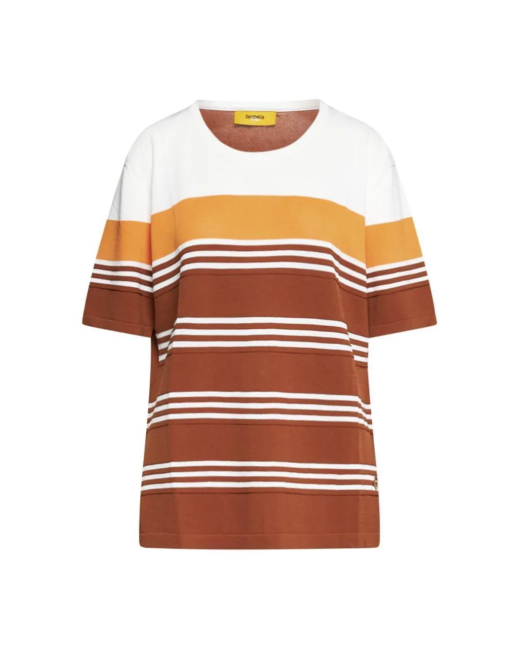 Maglia ottoman WHITE-BURNT CACAO