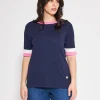 Maglia profili a contrasto BLUE NAVY