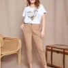 Pantalone a sigaretta in gabardine di misto viscosa elasticizzata SABB