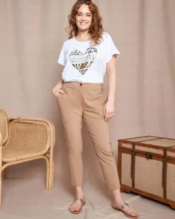 Pantalone a sigaretta in gabardine di misto viscosa elasticizzata SABB