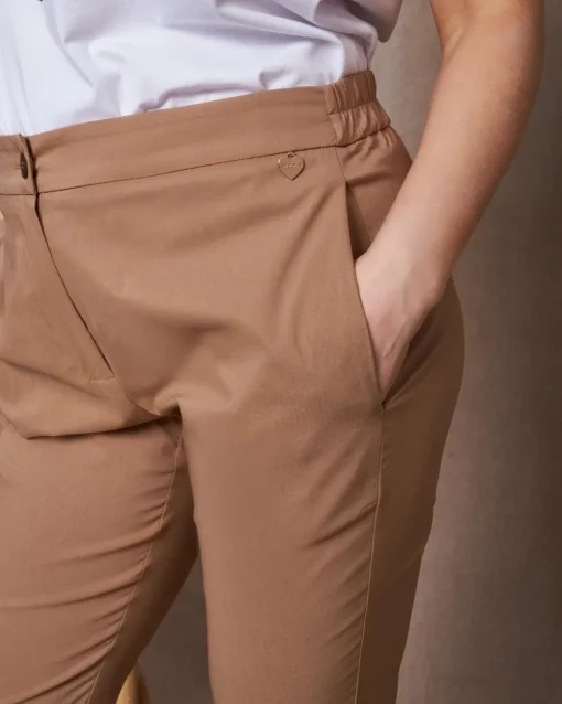 Pantalone a sigaretta in gabardine di misto viscosa elasticizzata SABB