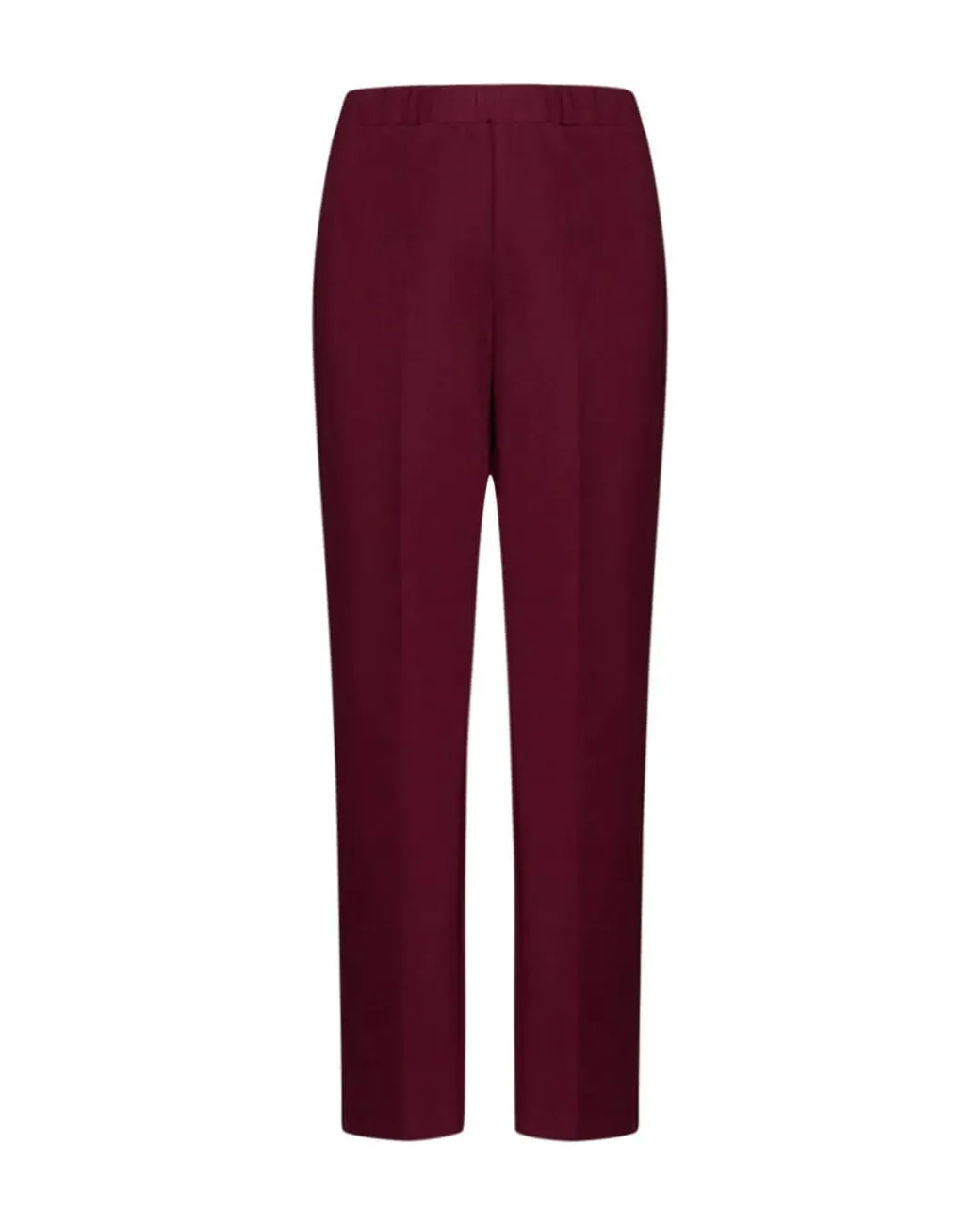 Pantalone basic dal taglio slim e vita elastica VINO