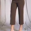 Pantalone comfy cropped con vita elastica MORO