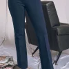 Pantalone comfy flare con vita elastica BLU
