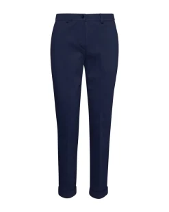 Pantalone con risvolto sul fondo BLU
